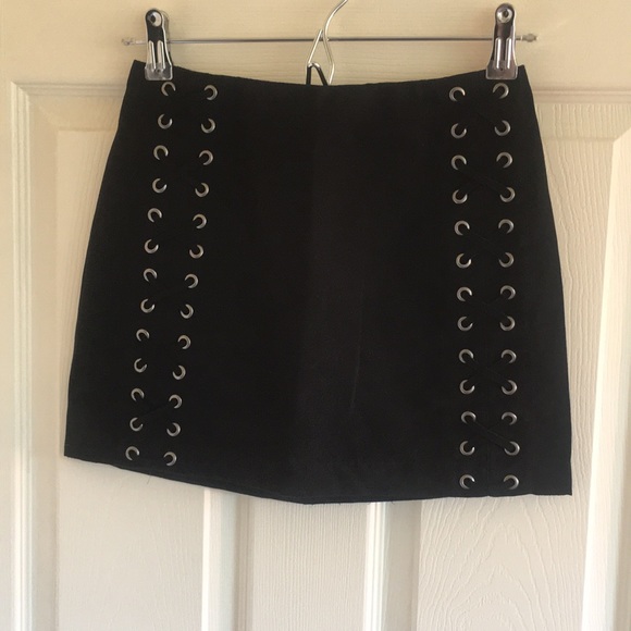 H&M Dresses & Skirts - Black suede skirt